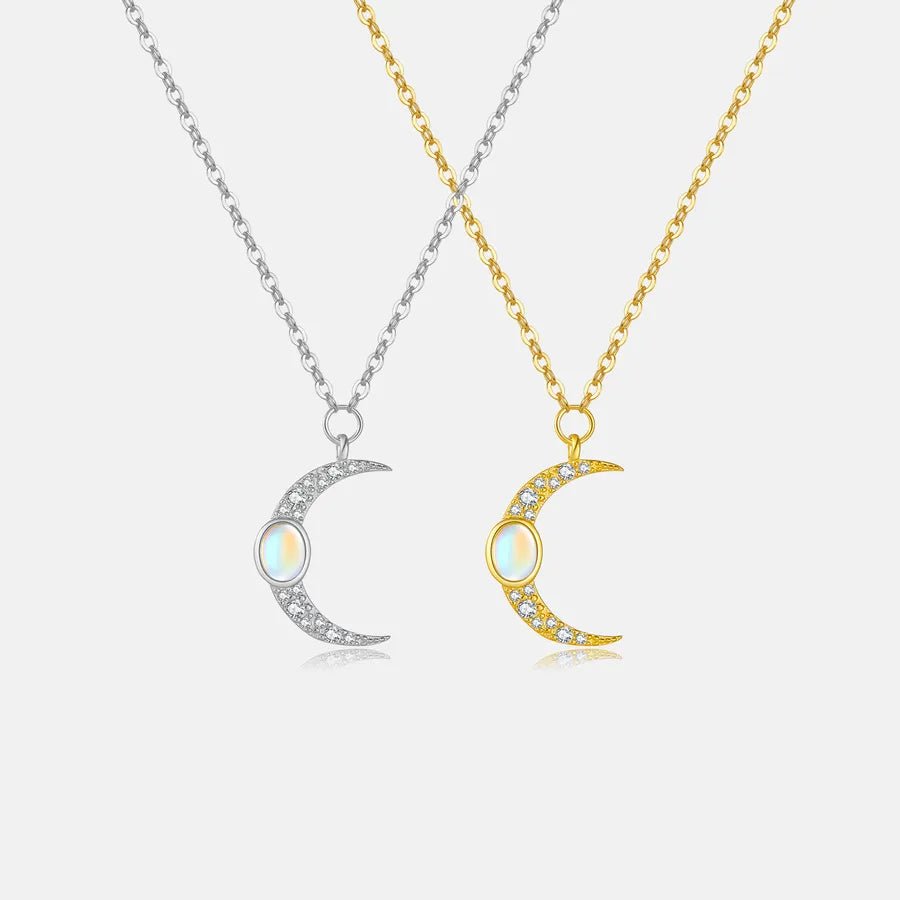 925 Sterling Silver Zircon cable chain Inlay Geometric Pendant Necklace - Canvas & Charms