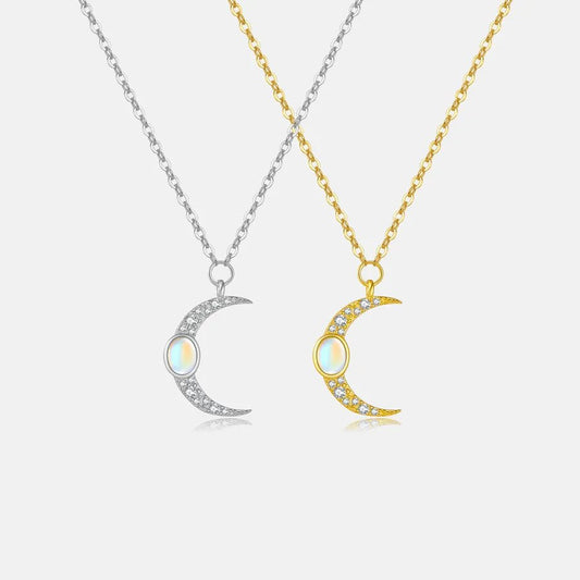 925 Sterling Silver Zircon cable chain Inlay Geometric Pendant Necklace - Canvas & Charms
