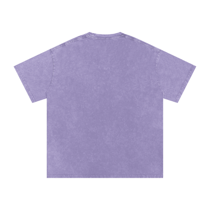 Funny Barbie with a Wine Glass Snow Washed Oversized Cotton T-Shirt