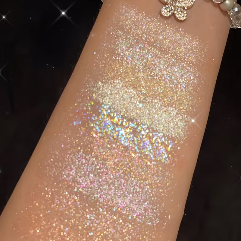 Holographic Glitter Eyeshadow Palette Y2K Makeup
