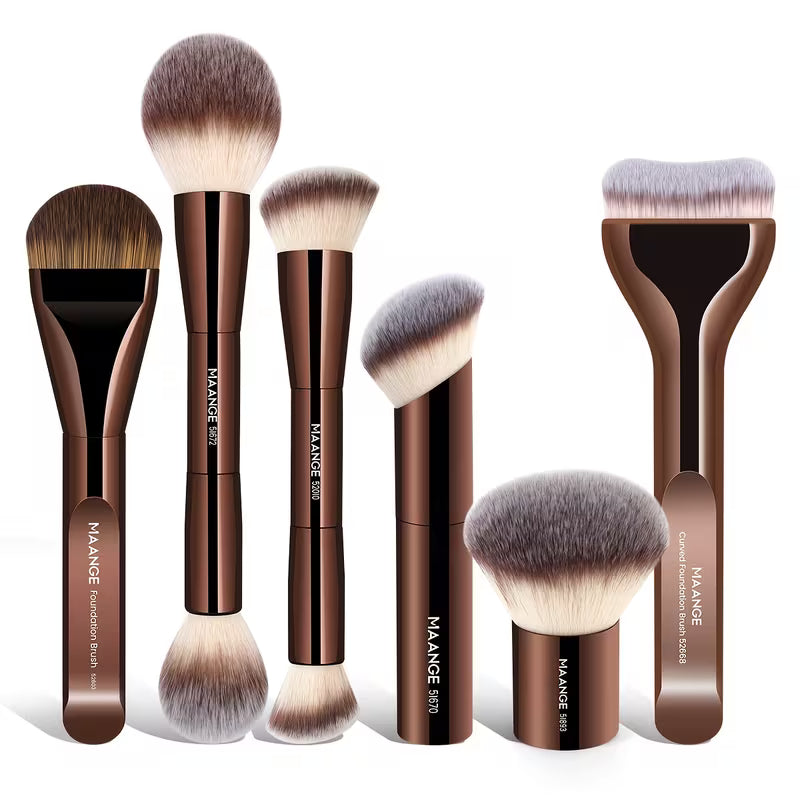 Makeup Brush Set 6 Pcs with Kabuki Brush Nylon for Foundation Concealer Blush