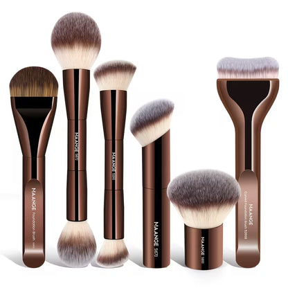 Makeup Brush Set 6 Pcs with Kabuki Brush Nylon for Foundation Concealer Blush