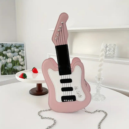 Guitar-Shaped Crossbody Bag