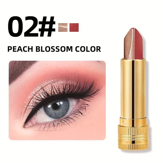 2-Color Eyeshadow Stick Durable Waterproof with Built-in Pearlescent Effect