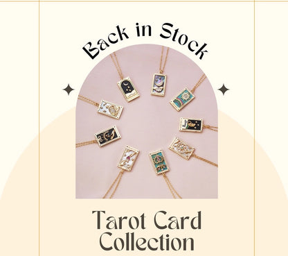 Tarot Card Necklace 18K Plated Tarnish Proof Waterproof Hypoallergenic Stainless Steel