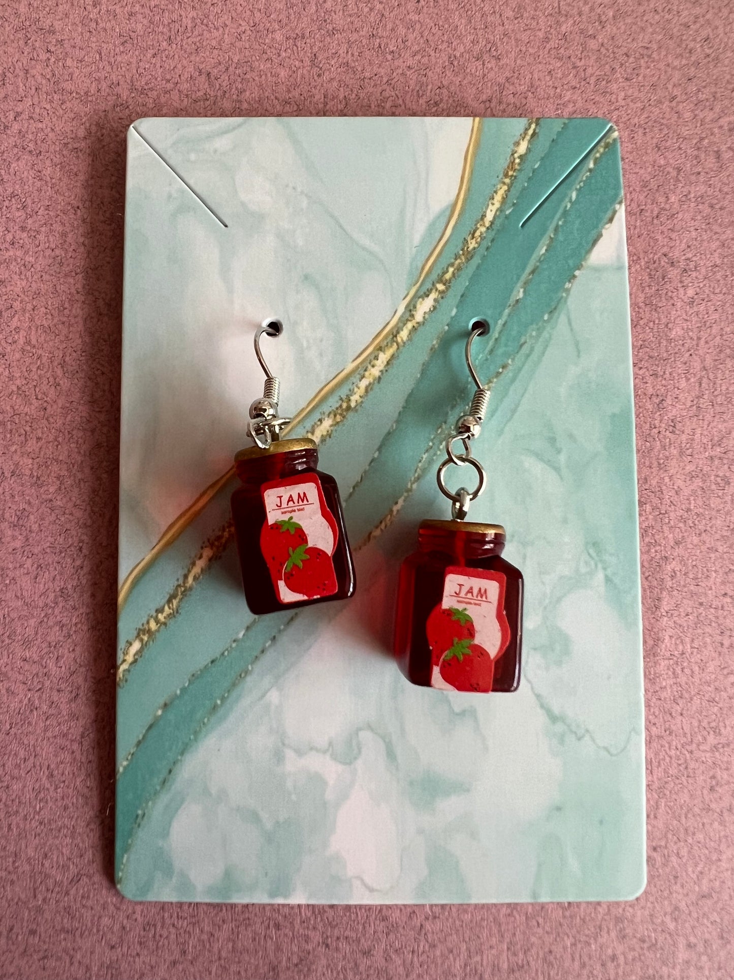 Strawberry Jam Shaped Drop Earrings