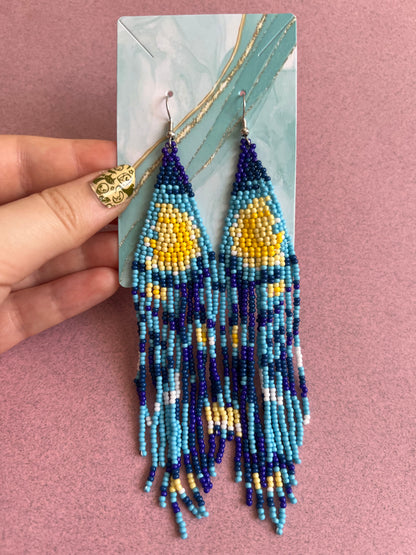 Starry Night Tassel Earrings