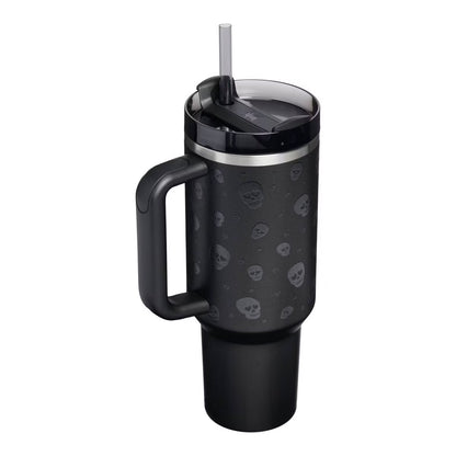 Stanley 40 oz Stainless Steel H2.0 FlowState Quencher Tumbler Sweetheart Skulls