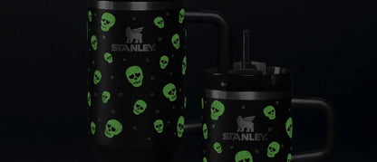 Stanley 40 oz Stainless Steel H2.0 FlowState Quencher Tumbler Sweetheart Skulls