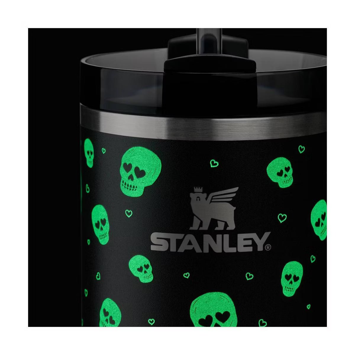 Stanley 40 oz Stainless Steel H2.0 FlowState Quencher Tumbler Sweetheart Skulls
