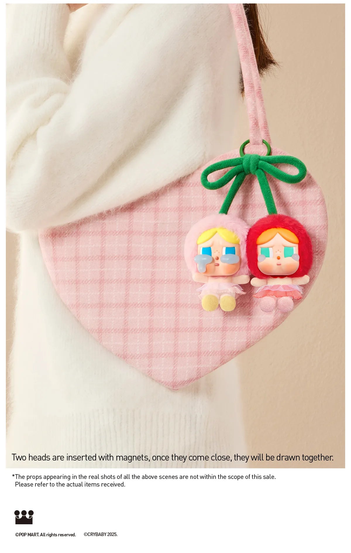 CRYBABY Crying For Love Series-Vinyl Plush Authentic Pop Mart Hanging Card (Love You Cherry Much)