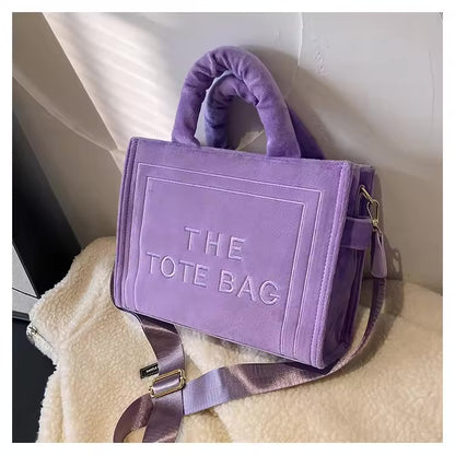 The Tote Bag Velour Crossbody Purse
