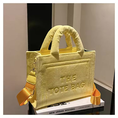 The Tote Bag Velour Crossbody Purse
