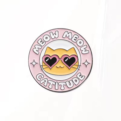 Cat Lover Pin Funny Positive Cute