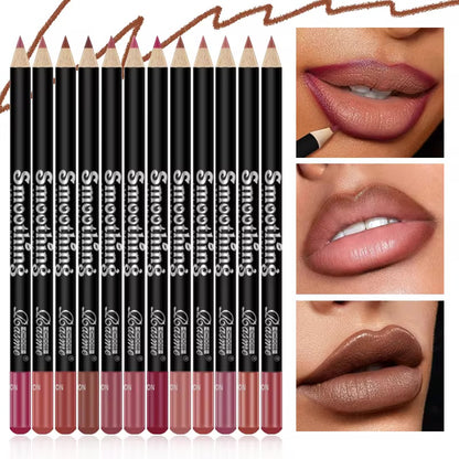 12 Lip Liners Bundle Long-Lasting Flawless Pount