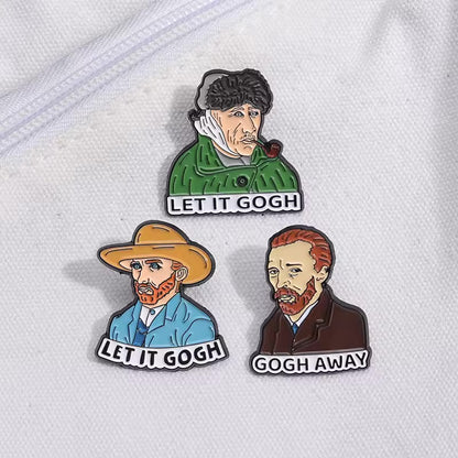 Van Gogh Pin Art Self-Portrait Impressionist