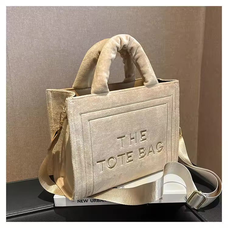 The Tote Bag Velour Crossbody Purse