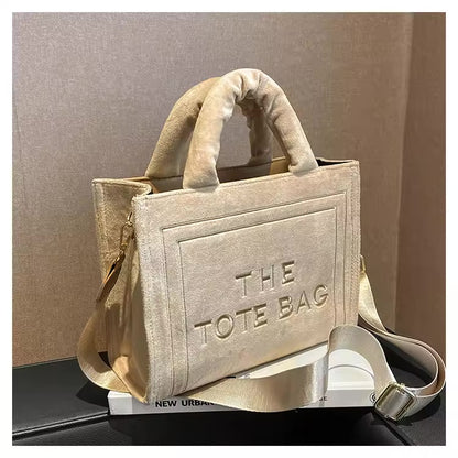 The Tote Bag Velour Crossbody Purse