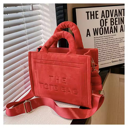 The Tote Bag Velour Crossbody Purse
