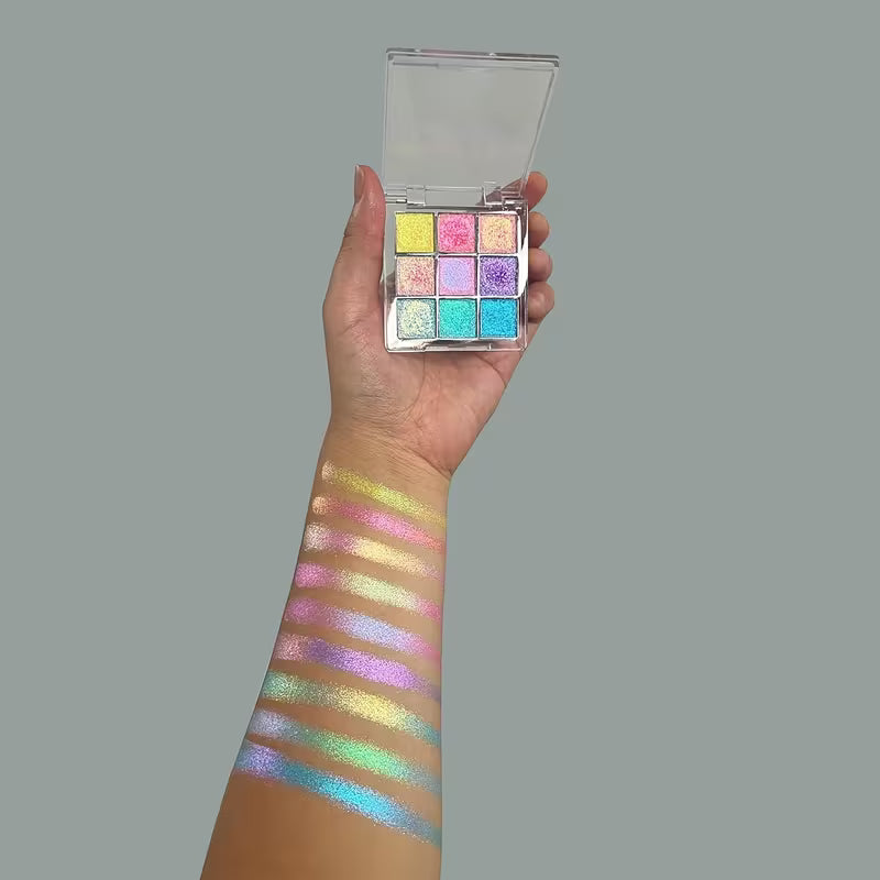 Holographic Glitter Eyeshadow Palette Y2K Makeup