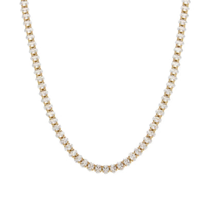 Tennis Necklace Heirloom 18K Gold Crystal Waterproof