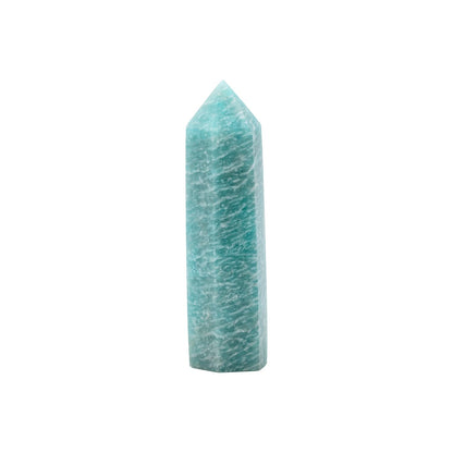 Angelstones Natural Smoky Quartz Gemstone Healing Crystal Hexagonal Pointed Reiki Chakra Faceted Prism Wand Carved Stone Figurine Home Decor - Canvas & Charms