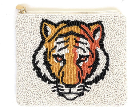 Beaded Tiger Pouch - Canvas & Charms
