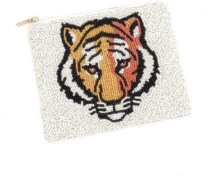 Beaded Tiger Pouch - Canvas & Charms