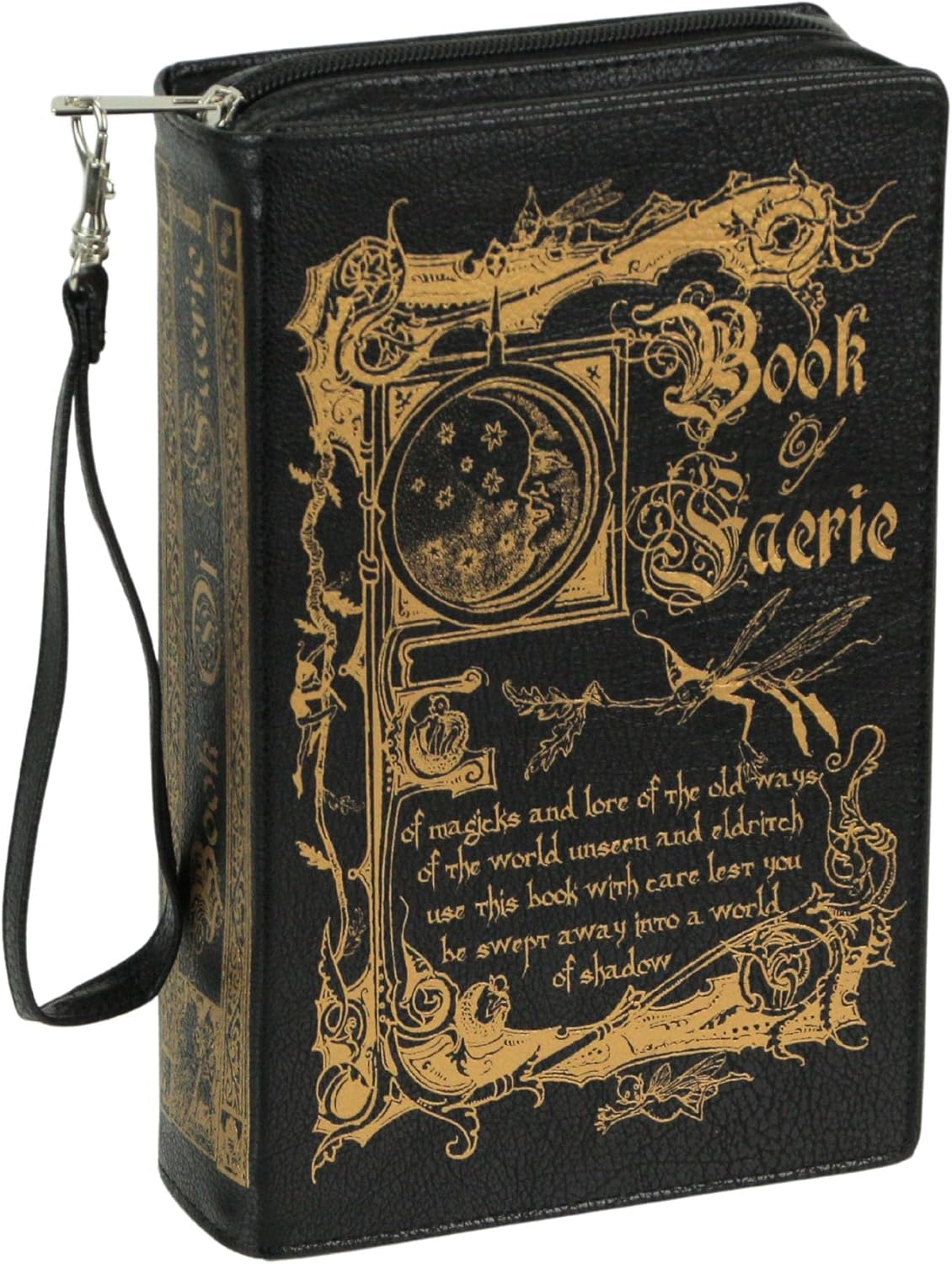 Beauty and the Beast Book Handbag Black Vinyl Novelty Clutch Purse Crossbody Bag - Canvas & Charms