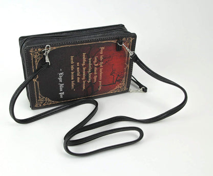 Beauty and the Beast Book Handbag Black Vinyl Novelty Clutch Purse Crossbody Bag - Canvas & Charms