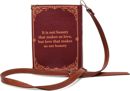 Beauty and the Beast Cross - Body Shoulder Bag Perfect for Book Lovers Book Purse Clutch - Canvas & Charms