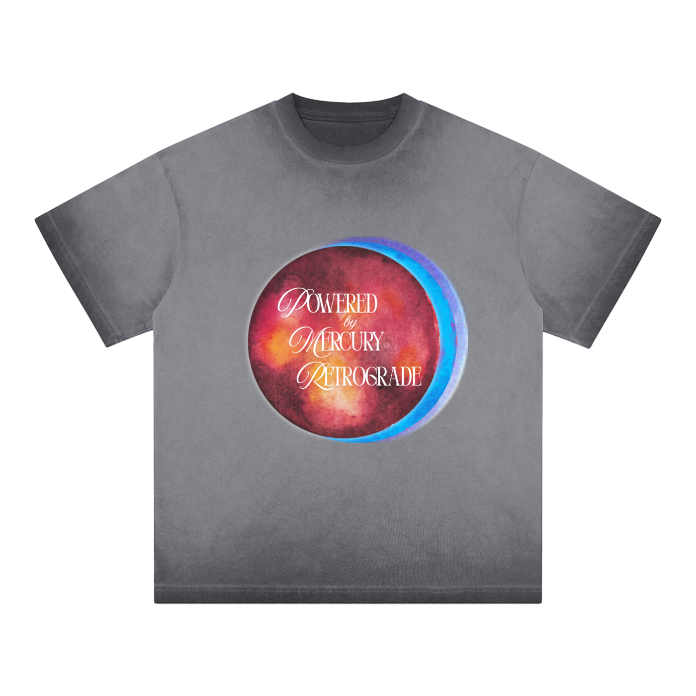 Mercury Retrograde Gradient Reverse Dyed Loose Cotton T-Shirt