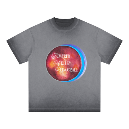 Mercury Retrograde Gradient Reverse Dyed Loose Cotton T-Shirt