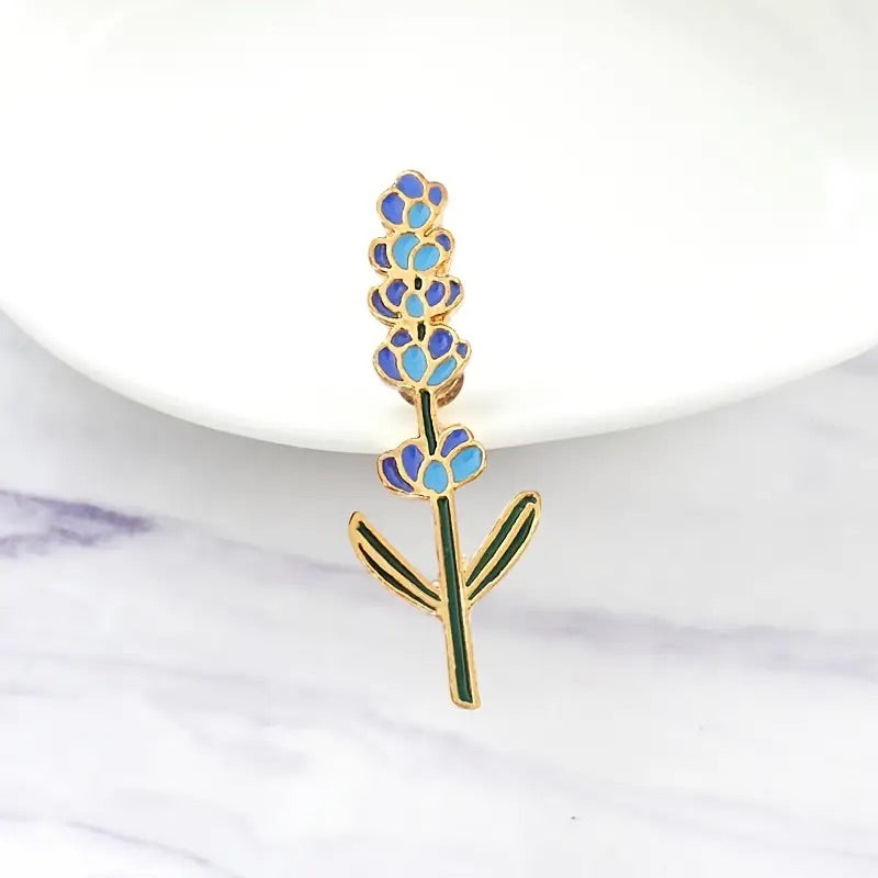 Lavender enamel pin