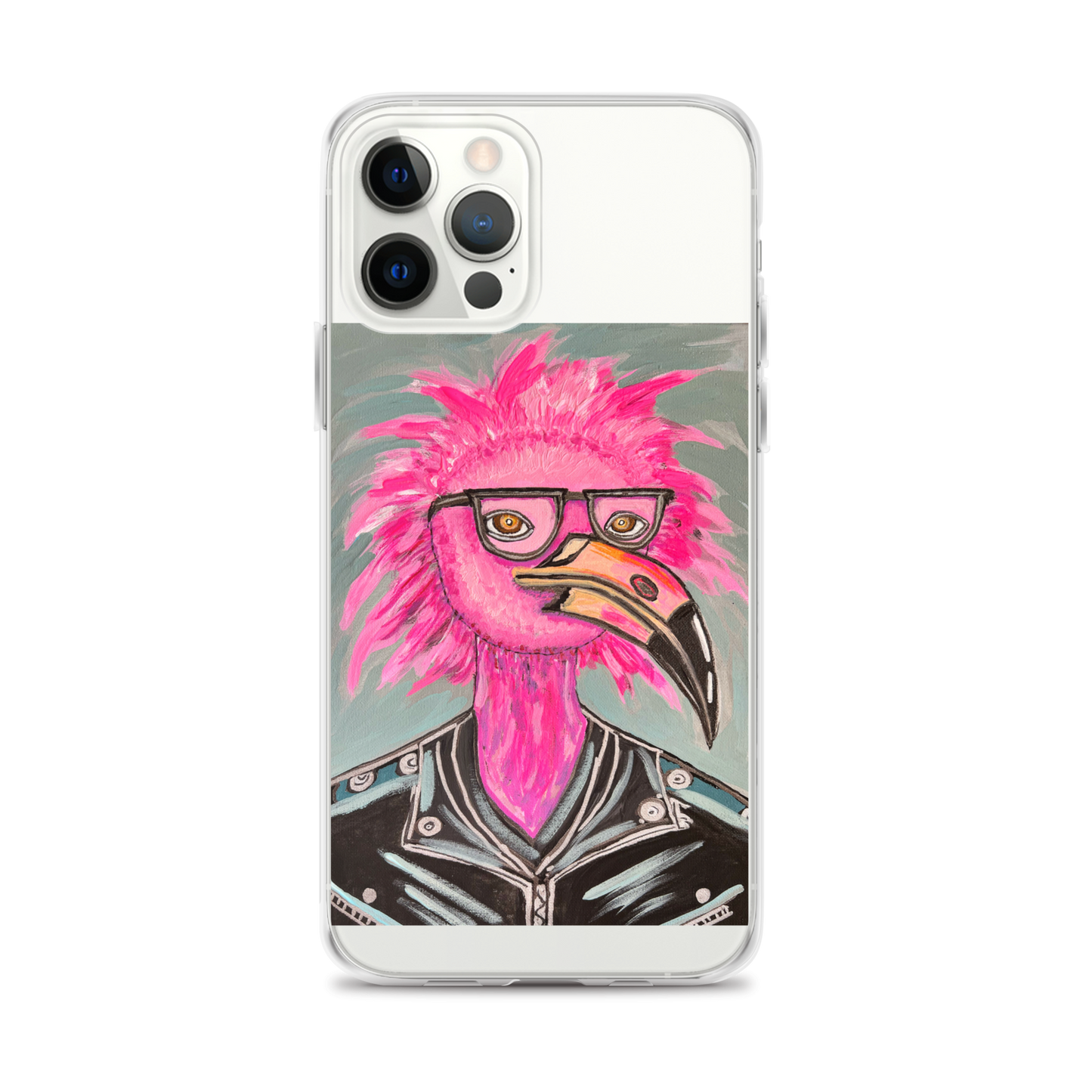 Punk Rock Flamingo Clear Case for iPhone®