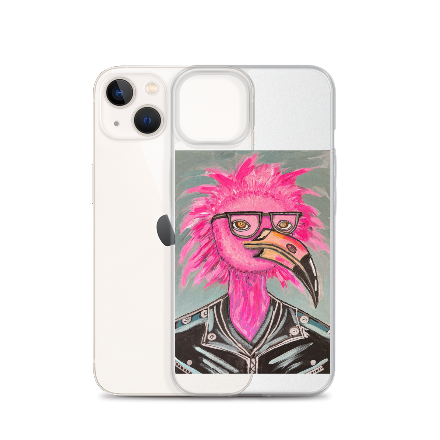 Punk Rock Flamingo Clear Case for iPhone®