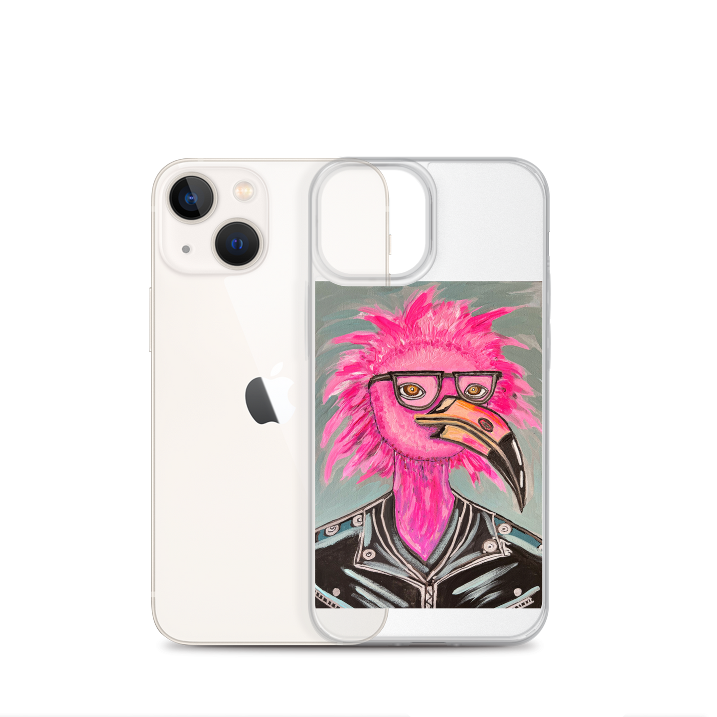 Punk Rock Flamingo Clear Case for iPhone®