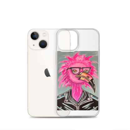 Punk Rock Flamingo Clear Case for iPhone®