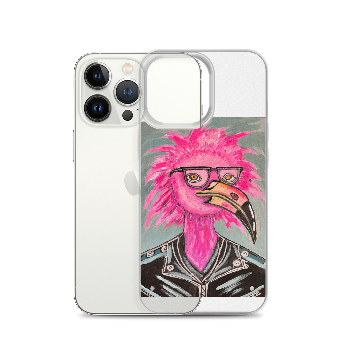 Punk Rock Flamingo Clear Case for iPhone®