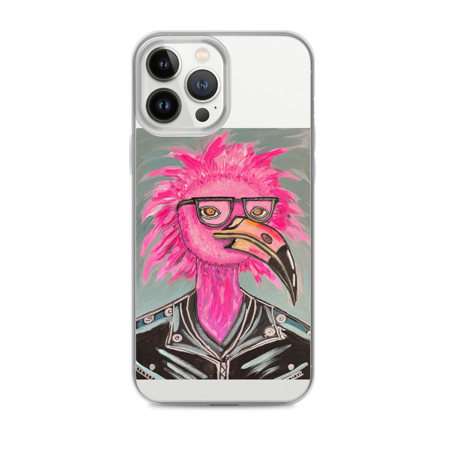 Punk Rock Flamingo Clear Case for iPhone®