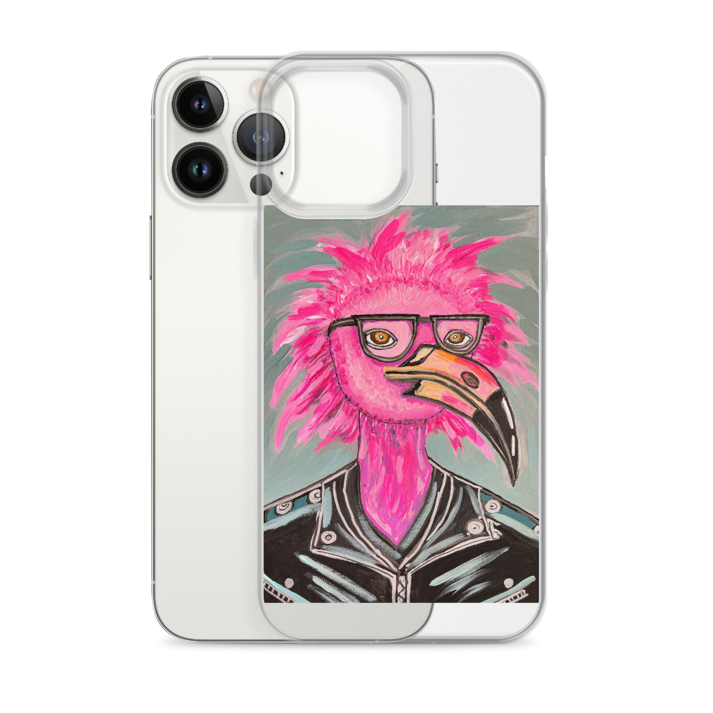 Punk Rock Flamingo Clear Case for iPhone®