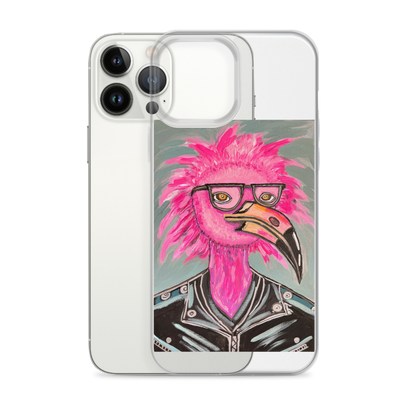 Punk Rock Flamingo Clear Case for iPhone®