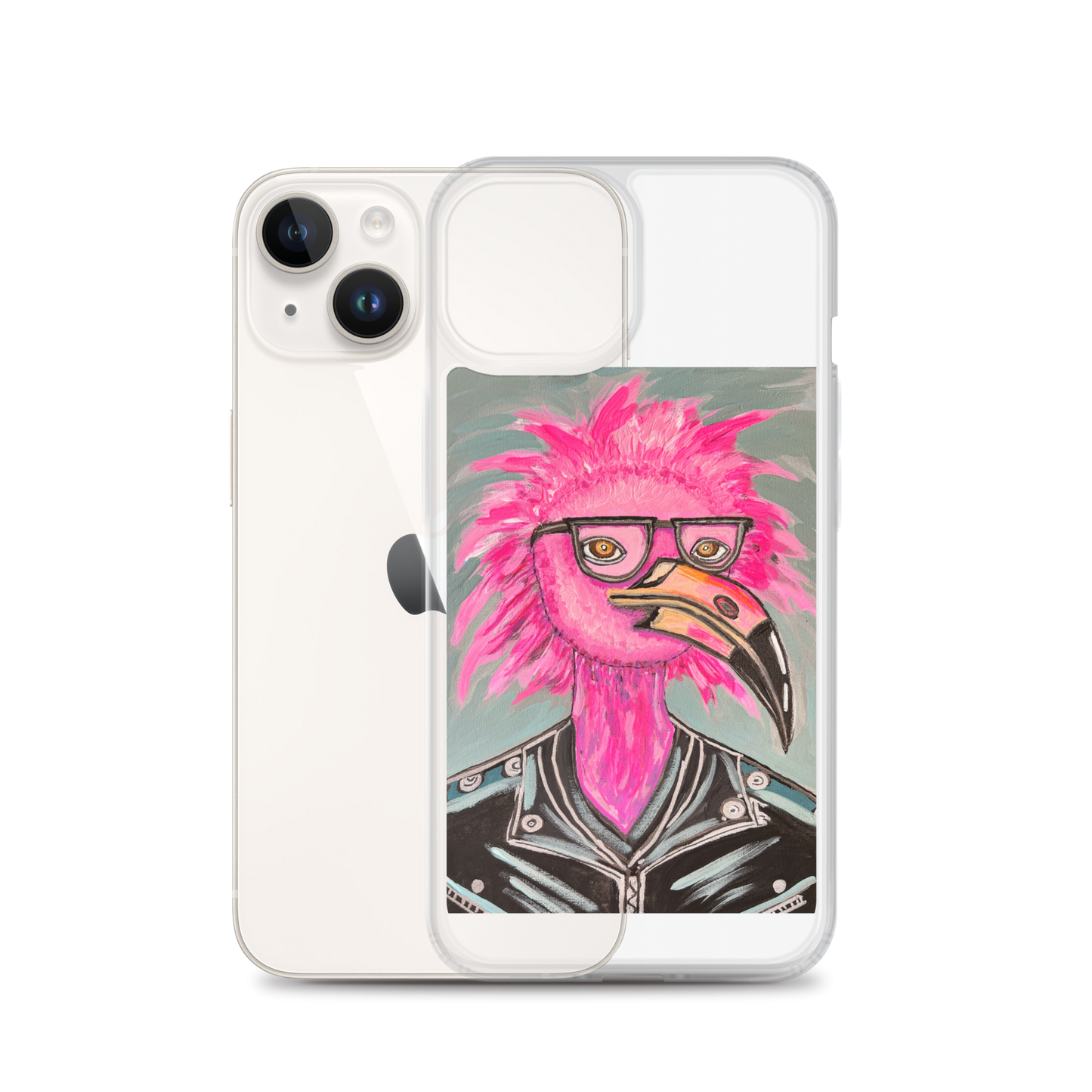 Punk Rock Flamingo Clear Case for iPhone®