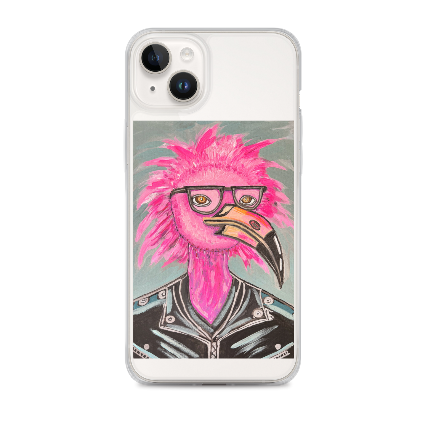 Punk Rock Flamingo Clear Case for iPhone®