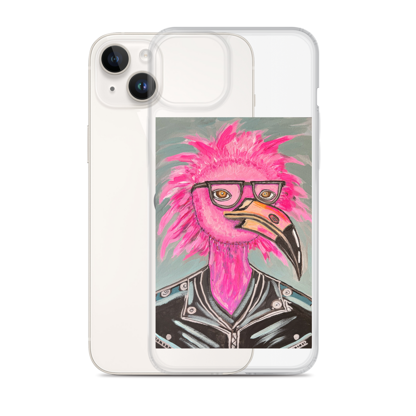 Punk Rock Flamingo Clear Case for iPhone®