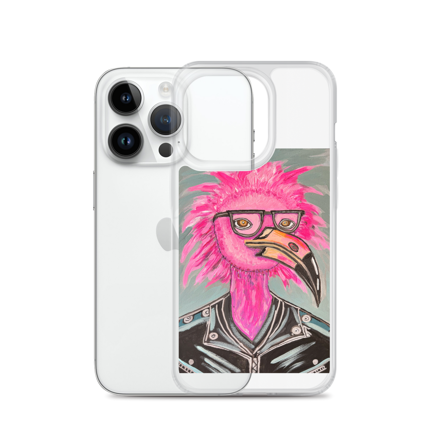 Punk Rock Flamingo Clear Case for iPhone®