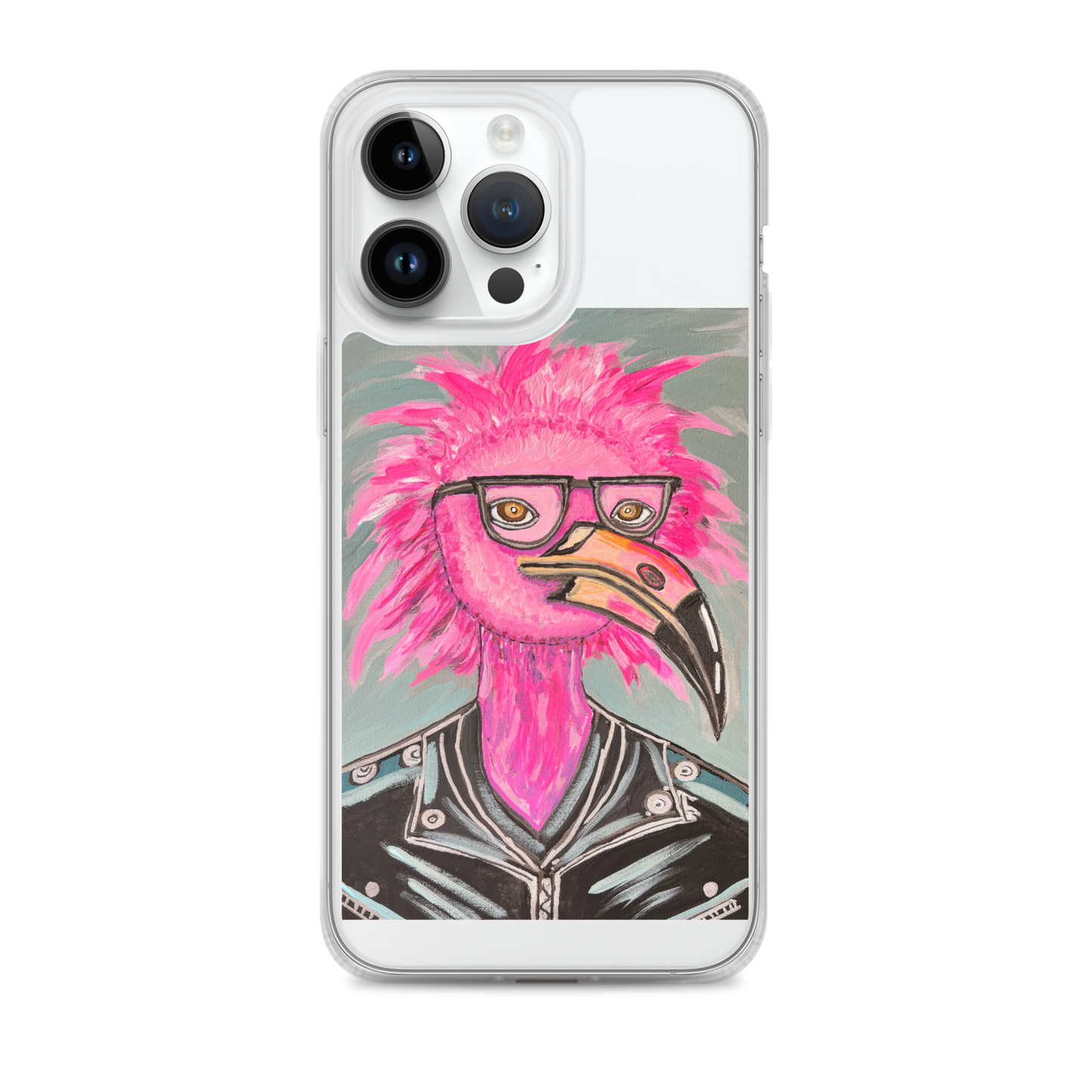 Punk Rock Flamingo Clear Case for iPhone®