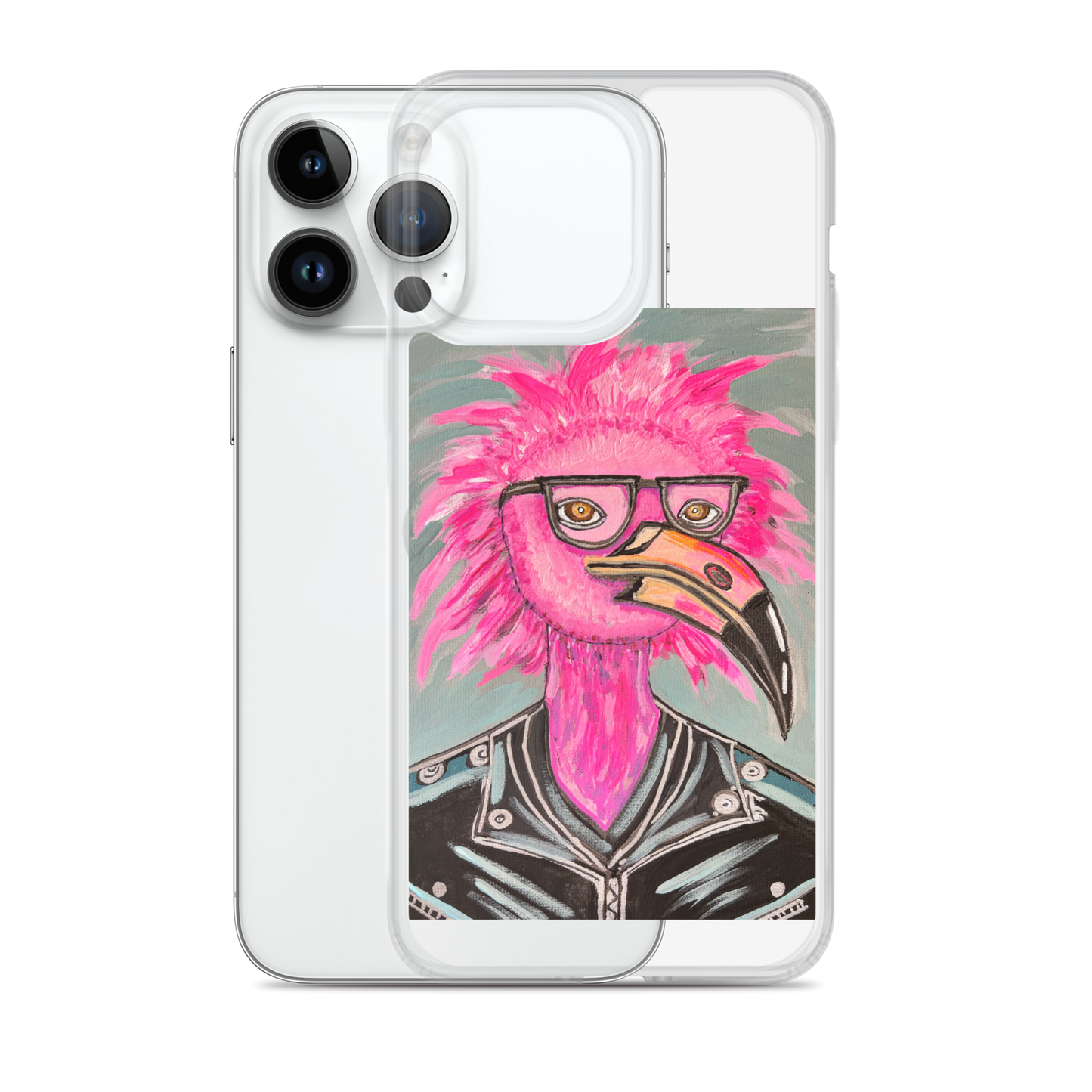 Punk Rock Flamingo Clear Case for iPhone®