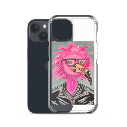 Punk Rock Flamingo Clear Case for iPhone®