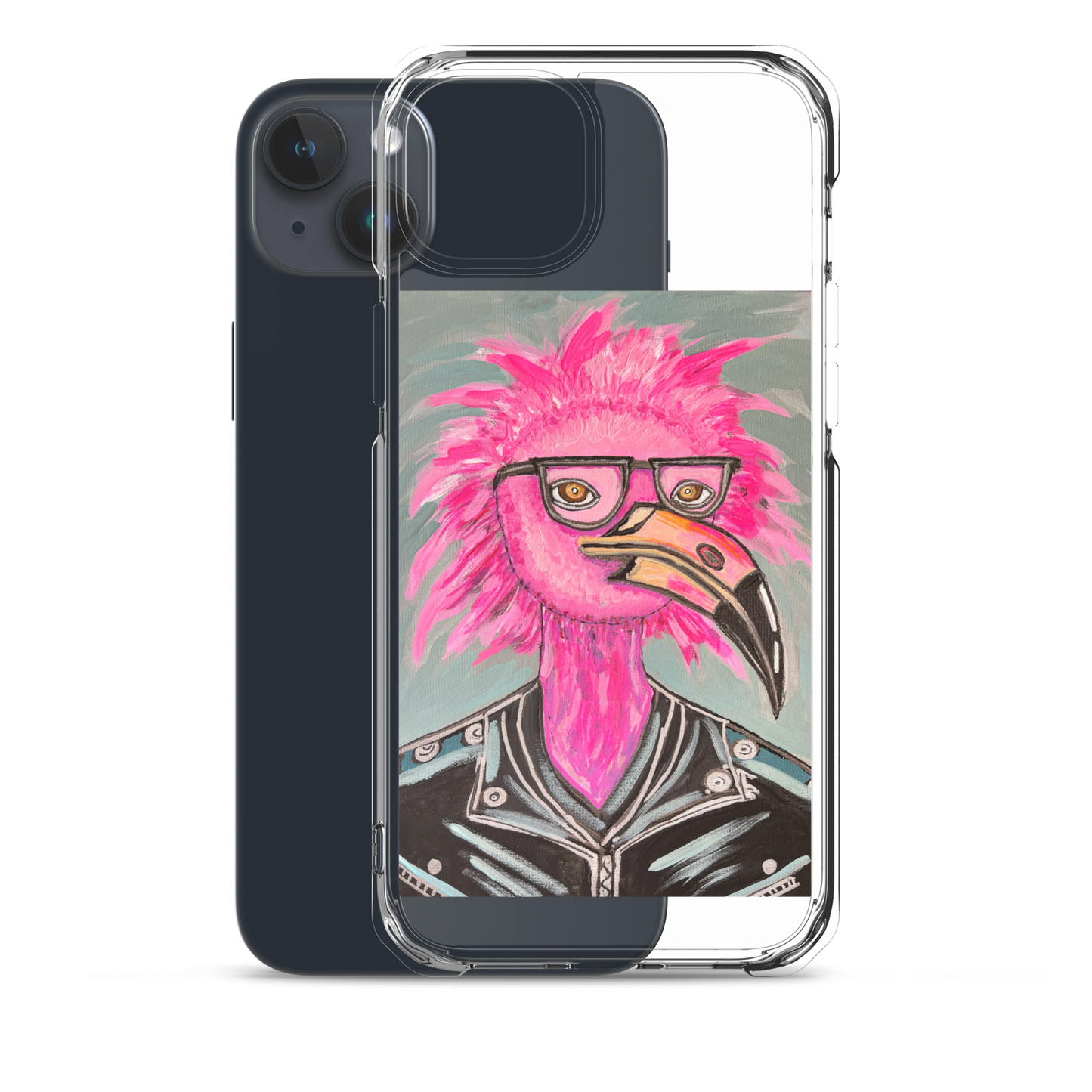 Punk Rock Flamingo Clear Case for iPhone®